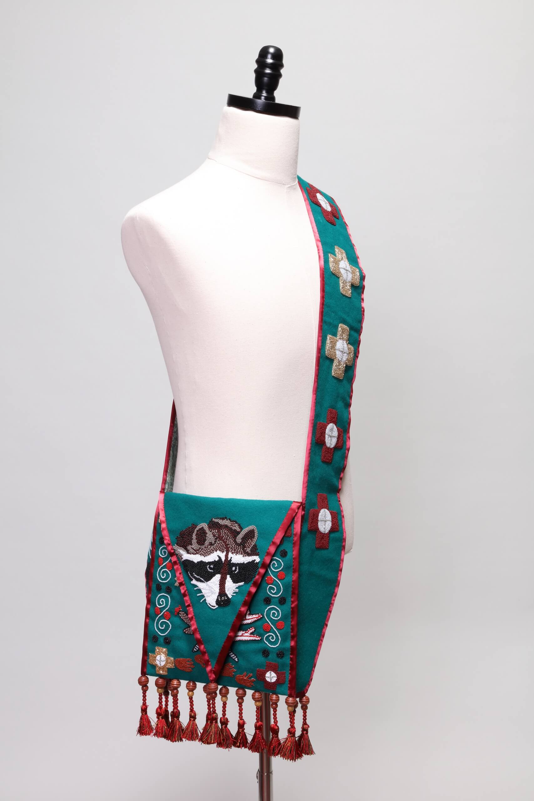 Robin Fife Jenkins, Wotkvlke, Raccoon Clan Bandolier Bag, 2022 (A 2nd View)